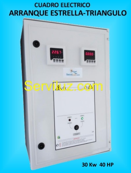 Cuadro Electrico con Arranque Estrella Triangulo 1 Motor Bomba 30 Kw y 40 HP Cuadro Electrico con Arranque Estrella Triangulo 1 Motor Bomba 30 Kw y 40 HP